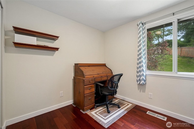 1417 S 263rd Pl, Des Moines, WA 98198 - office with dark wood-style floors and baseboards