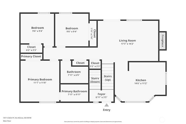 1417 S 263rd Pl, Des Moines, WA 98198 - home floor plan