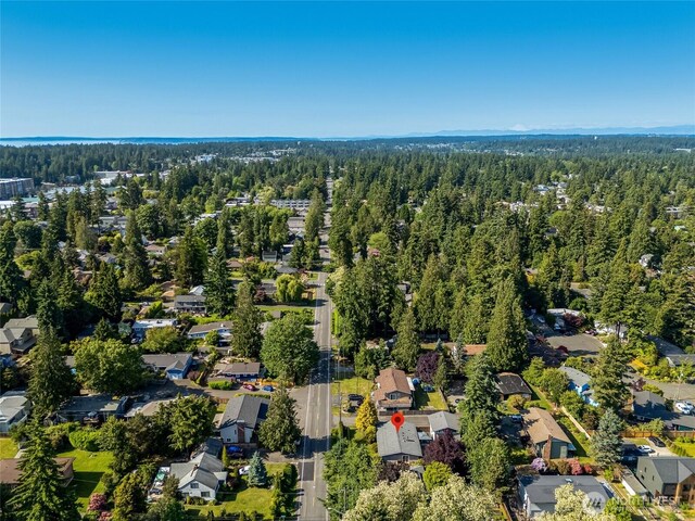 18008 Ashworth Ave N, Shoreline, WA 98133 - aerial perspective of suburban area with a heavily wooded area