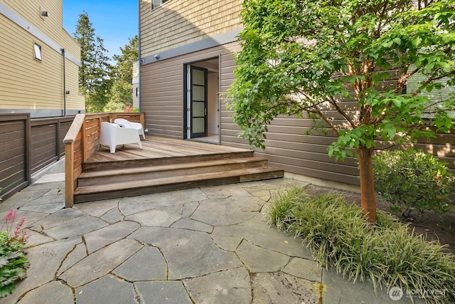 1311 Palm Ave SW, Seattle, WA 98116 - view of patio / terrace with a wooden deck
