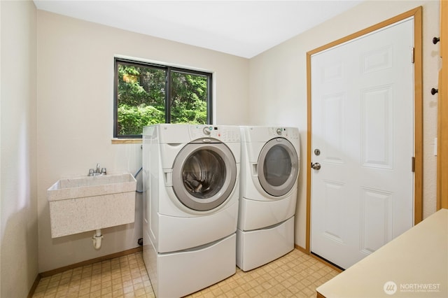 19306 SE 21st St, Sammamish, WA 98075 - laundry area with separate washer and dryer and light floors