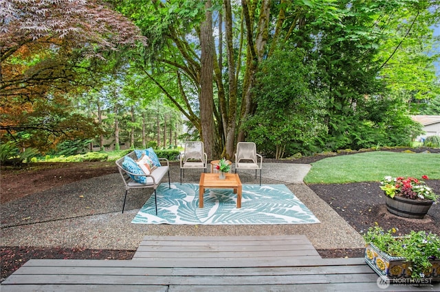 19306 SE 21st St, Sammamish, WA 98075 - wooden terrace with a patio
