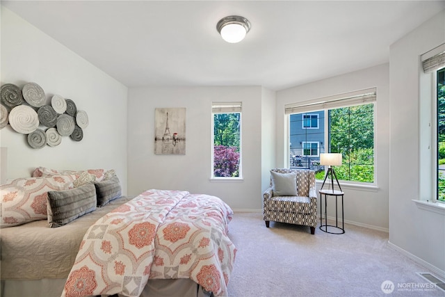 7817 NE 112th St, Kirkland, WA 98034 - carpeted bedroom featuring multiple windows and baseboards