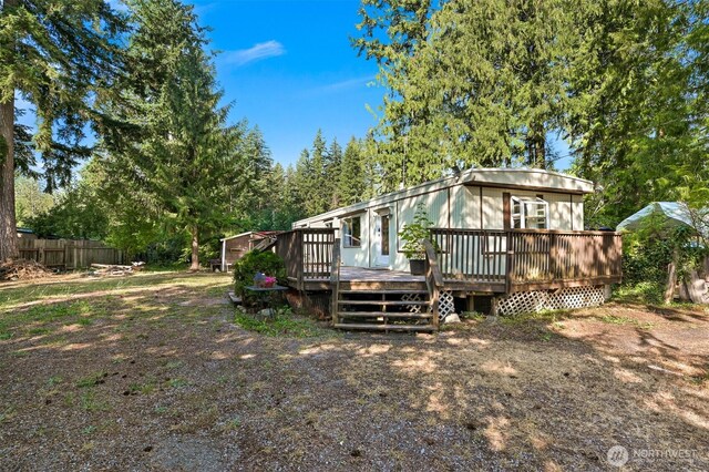 8445 Golden Valley Dr, Maple Falls, WA 98266 - view of front of home featuring a wooden deck