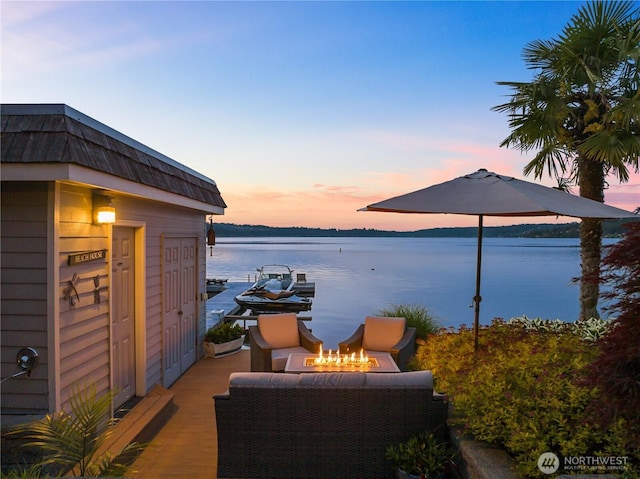 17834 SE 40th Pl, Bellevue, WA 98008 - water view featuring a fire pit