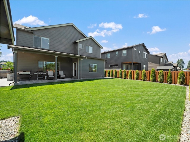 208 Hovey St, Buckley, WA 98321 - back of house featuring a patio and an outdoor living space