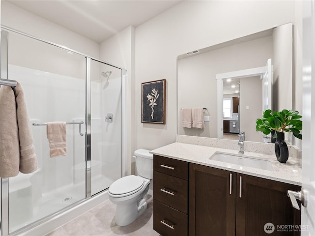 8307 115th Pl SE Unit 26, Newcastle, WA 98056 - full bathroom with vanity, toilet, and a shower stall