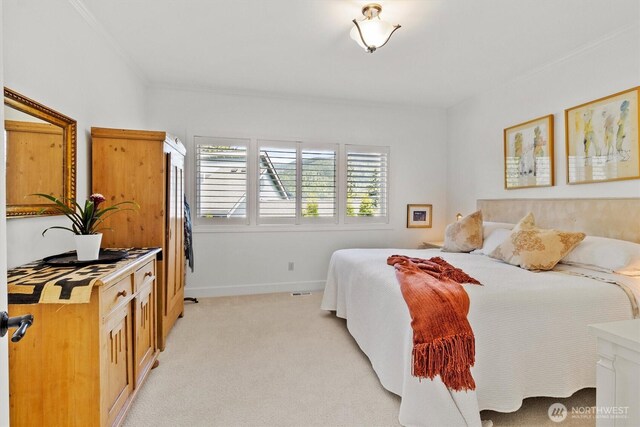 20 Longshore Ln, Bellingham, WA 98229 - bedroom featuring light carpet, baseboards, and crown molding