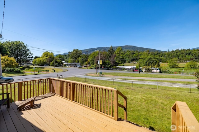 8321 S Main St, Lyman, WA 98263 - wooden deck featuring a mountain view