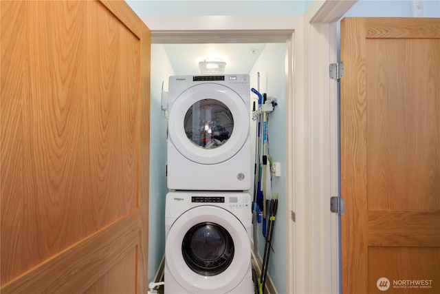 1501 Tacoma Ave S Unit 212, Tacoma, WA 98402 - laundry room featuring estacked washer and dryer