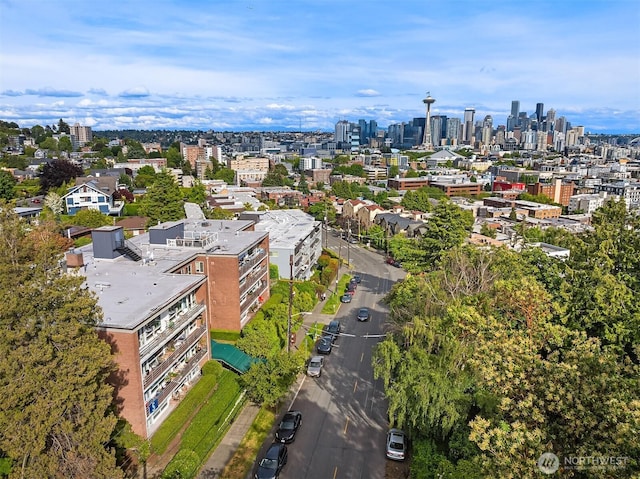 530 W Olympic Pl Unit 406, Seattle, WA 98119 - drone / aerial view of skyline