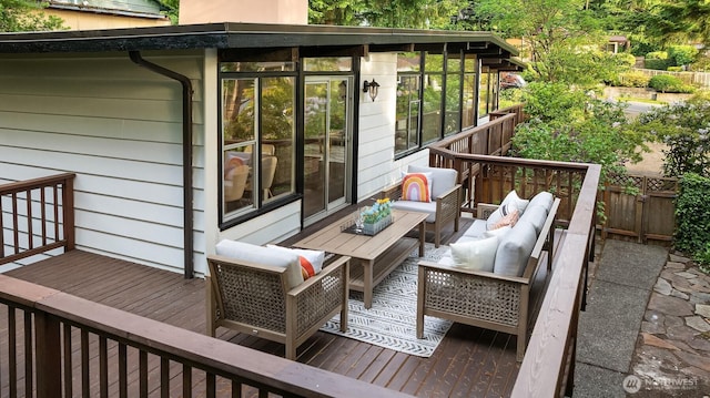 846 NE 104th St, Seattle, WA 98125 - wooden deck with an outdoor hangout area