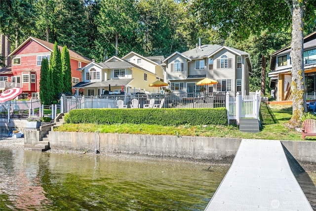 562 W Lake Samish Dr, Bellingham, WA 98229 - dock area featuring a water view and a residential view