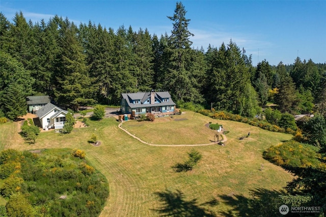 10539 N Madison Ave NE, Bainbridge Island, WA 98110 - aerial overview of property's location featuring a heavily wooded area