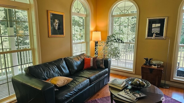 10920 Chaucer St SE, Olympia, WA 98501 - living area featuring healthy amount of natural light and wood finished floors