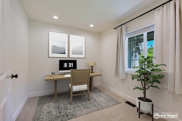 16710 Snohomish Ave, Snohomish, WA 98296 - office space with carpet floors, baseboards, and recessed lighting