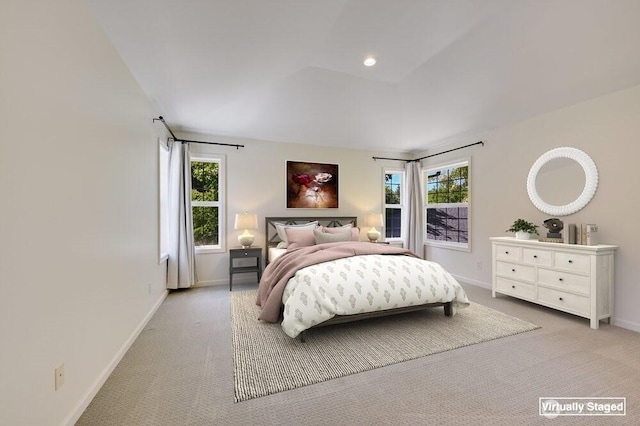 16710 Snohomish Ave, Snohomish, WA 98296 - carpeted bedroom with baseboards, multiple windows, and recessed lighting