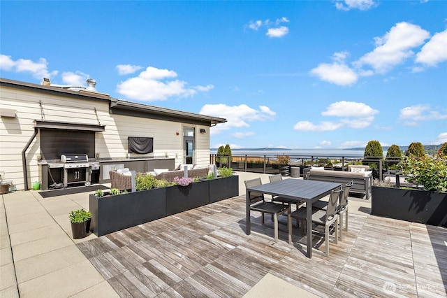 50 Pine St Unit 420, Edmonds, WA 98020 - deck featuring outdoor lounge area, outdoor dining space, and area for grilling