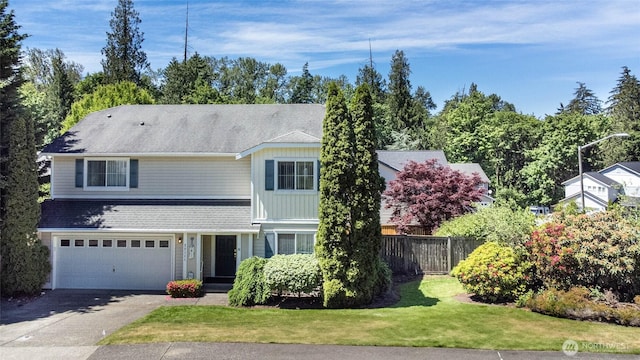 22111 96th Pl S, Kent, WA 98031 - traditional-style home with an attached garage, driveway, and a shingled roof