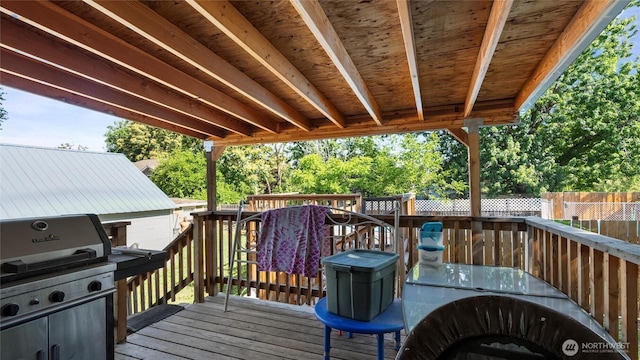 123 NE C St, College Place, WA 99324 - deck featuring a grill