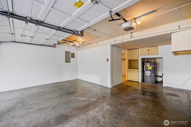 12508 SE 60th St, Bellevue, WA 98006 - garage with secured water heater, a garage door opener, and electric panel