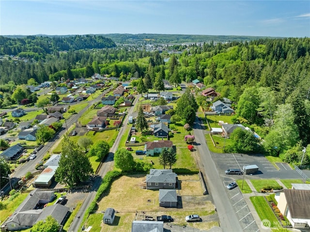 2736 Riverview Dr, Aberdeen, WA 98520 - aerial view of residential area with a forest