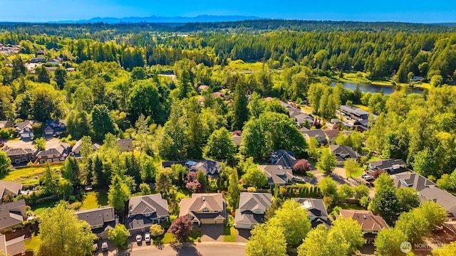 235 249th Pl NE, Sammamish, WA 98074 - aerial perspective of suburban area with a forest and a nearby body of water