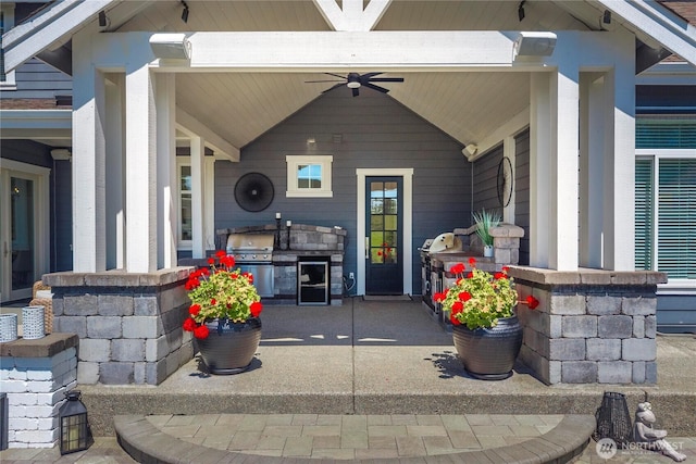 16006 288th St E, Graham, WA 98338 - entrance to property with a ceiling fan and exterior kitchen