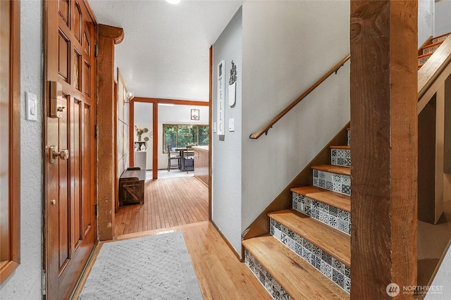 3904 Ridge Way, Mount Vernon, WA 98273 - entryway with light wood-style flooring and stairway