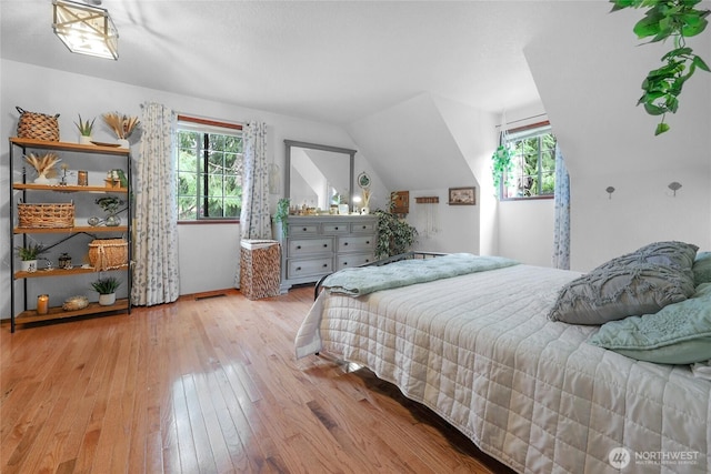 3904 Ridge Way, Mount Vernon, WA 98273 - bedroom featuring hardwood / wood-style floors and vaulted ceiling