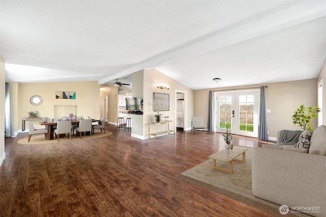 4241 Rural Ave, Bellingham, WA 98226 - living room with wood finished floors, baseboards, and ceiling fan