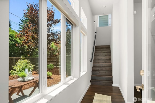 13329 1st Ave NE, Seattle, WA 98125 - stairs with wood finished floors and baseboards