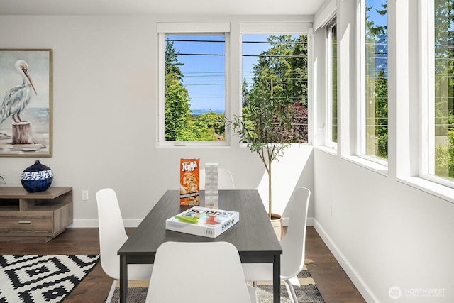 13329 1st Ave NE, Seattle, WA 98125 - dining area with baseboards and wood finished floors
