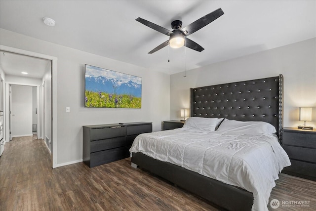 20111 74th Avenue Ct E, Spanaway, WA 98387 - bedroom featuring wood finished floors, baseboards, and ceiling fan