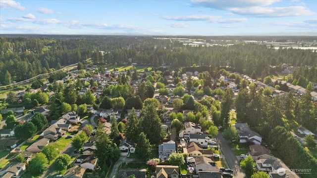 20111 74th Avenue Ct E, Spanaway, WA 98387 - aerial view of property's location with a forest and nearby suburban area