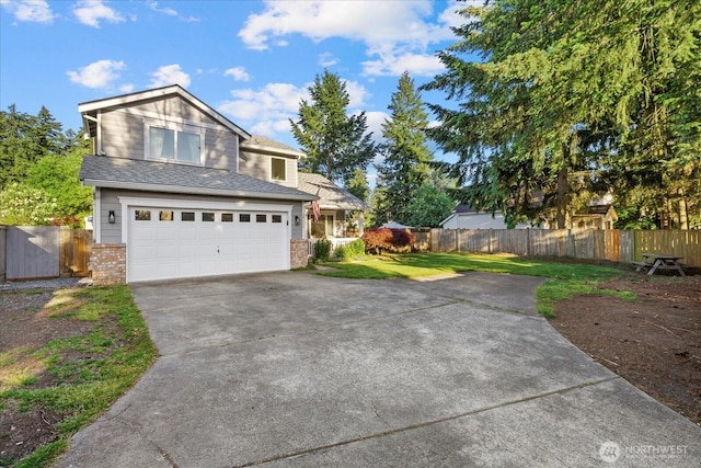 20111 74th Avenue Ct E, Spanaway, WA 98387 - traditional home with brick siding, driveway, and an attached garage