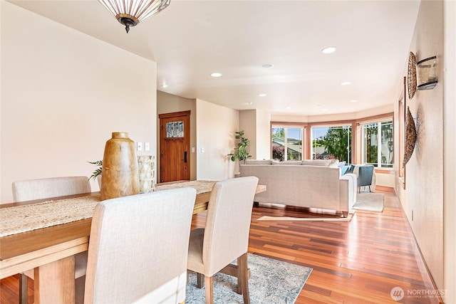 3276 Spyglass Dr, Bellingham, WA 98226 - dining room with light wood finished floors and recessed lighting