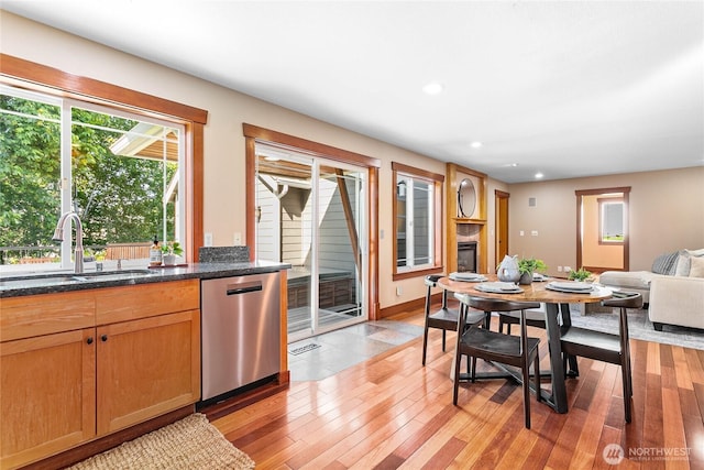 3276 Spyglass Dr, Bellingham, WA 98226 - dining area with recessed lighting and light wood-style flooring