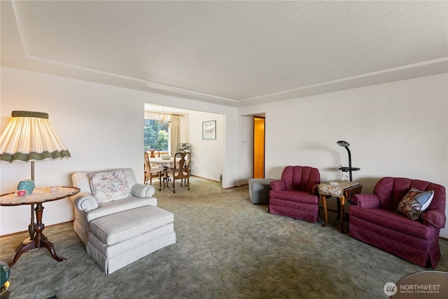 7425 S Alaska St, Tacoma, WA 98408 - carpeted living area with a textured ceiling