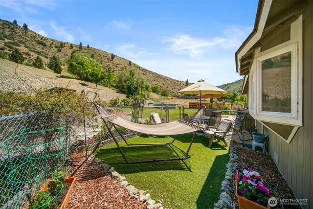 6132 Entiat River Rd, Entiat, WA 98822 - view of yard with a mountain view