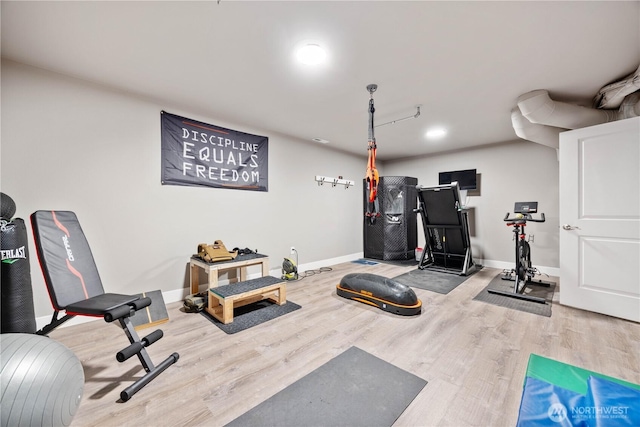 9968 Griffith Pl, Entiat, WA 98822 - exercise room with wood finished floors and baseboards