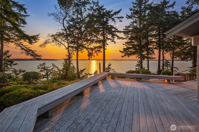 2 Edgewater Dr, Camano Island, WA 98282 - wooden deck with a water view