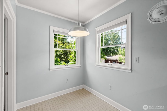 912 Highland Dr, Wenatchee, WA 98801 - empty room with healthy amount of natural light, baseboards, and ornamental molding