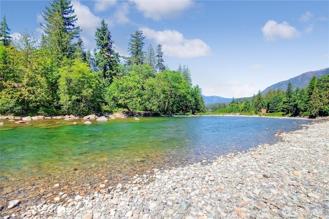 64455 NE 180th St, Baring, WA 98224 - water view with a mountain backdrop