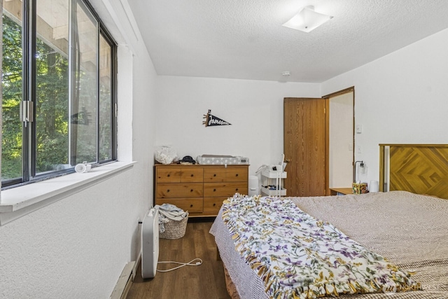 2209 Mciver Ct SW, Tumwater, WA 98512 - bedroom featuring dark wood-style flooring, baseboards, and a textured ceiling