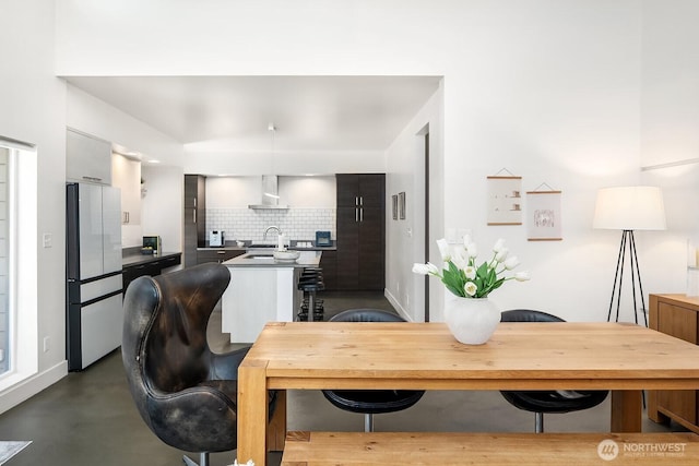 8622 NE 177th Pl, Bothell, WA 98011 - dining space with finished concrete flooring and baseboards