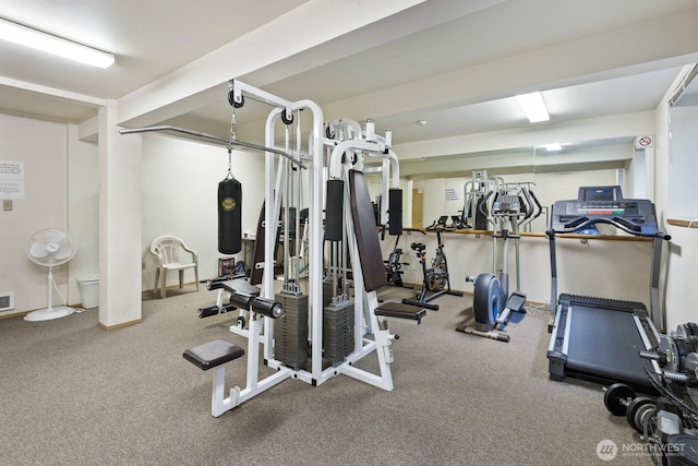 18200 73rd Ave NE Unit B205, Kenmore, WA 98028 - workout area with baseboards