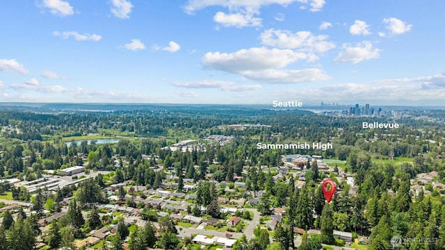 15406 NE 3rd Pl, Bellevue, WA 98007 - bird's eye view of a heavily wooded area