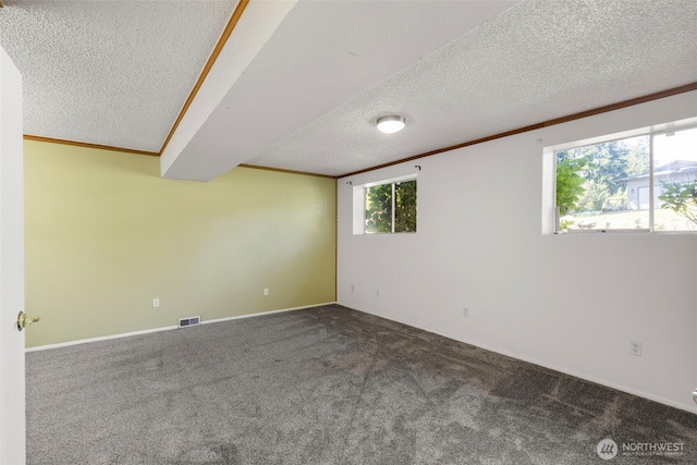 8539 University Point Cir NE, Bremerton, WA 98311 - carpeted spare room featuring a textured ceiling and crown molding