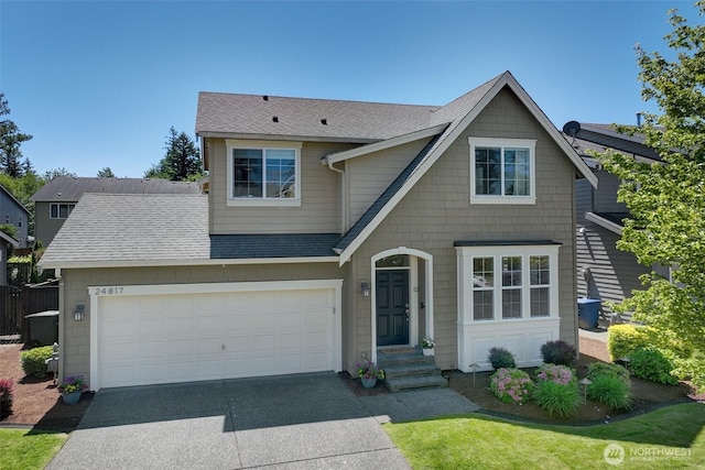 24817 SE 13th Pl, Sammamish, WA 98075 - view of front of home with driveway and roof with shingles